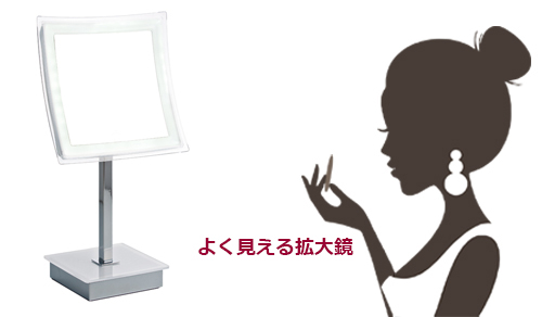 よく見える拡大鏡（照明付）送料/手数料無料！
